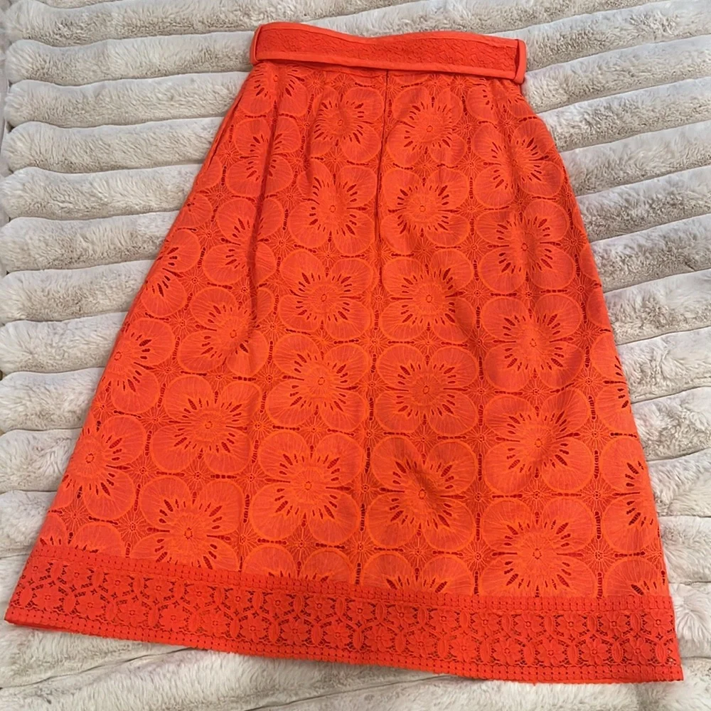 Zimmermann red lace midi skirt sample size 4/6 - Picture 6 of 11